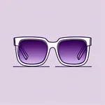 square glasses with large purple frames image